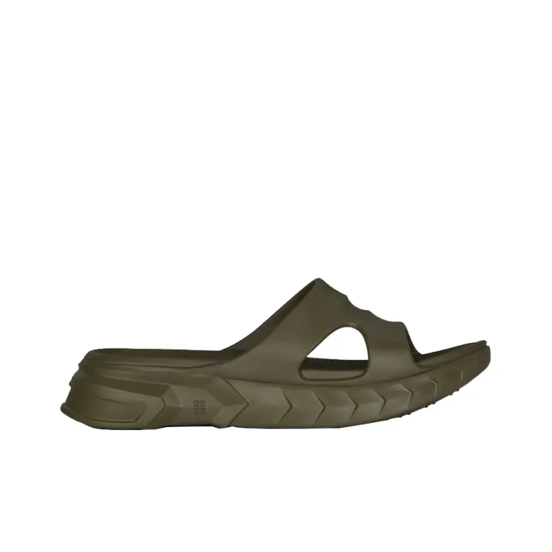 GIVENCHY Marshmallow Slip-Resistant Slide Slippers Men's Olive Green-1