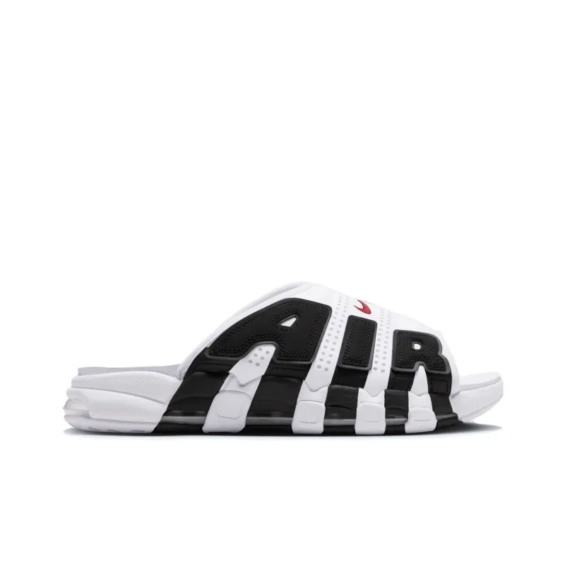 Nike Air More Uptempo Slide White Black Red-1