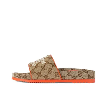 GUCCI X The North Face Slide Beige Orange Monogram