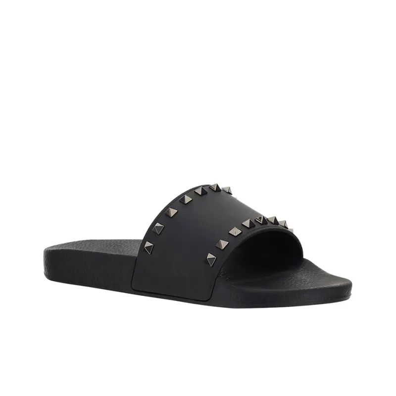 Valentino Rockstud Slide 'Black'-2