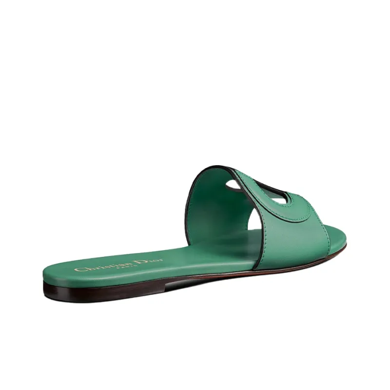 DIOR D-Club Slide Slippers Women's Green/Brown-3