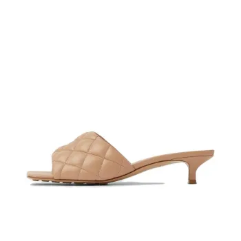 Bottega Veneta Padded Abrasion Resistant Slide Slippers 3.5cm Women's Pink