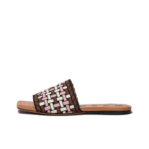 MARNI Slide Slippers Women's Brown