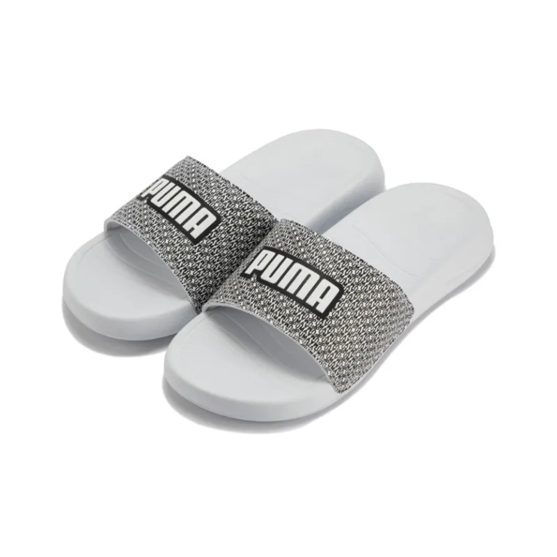 PUMA Popcat 20 Rubber Sole Slippers Unisex White Black-2