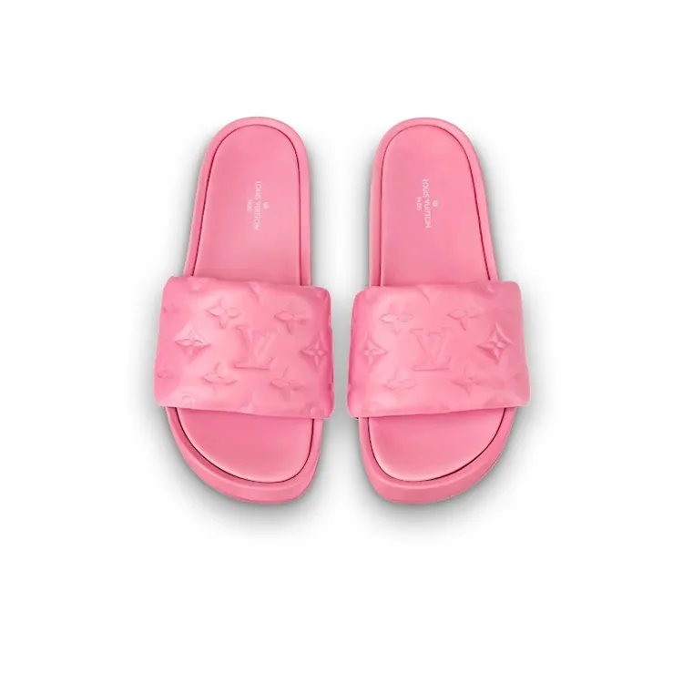 LOUIS VUITTON Jumbo Flatform Stylish Sandal Women's Rose Red-2