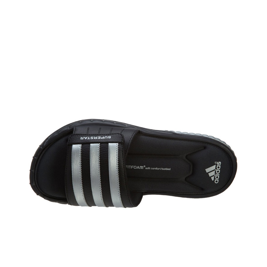 Adidas Superstar 3G Slide Black Metallic Silver Solid Grey