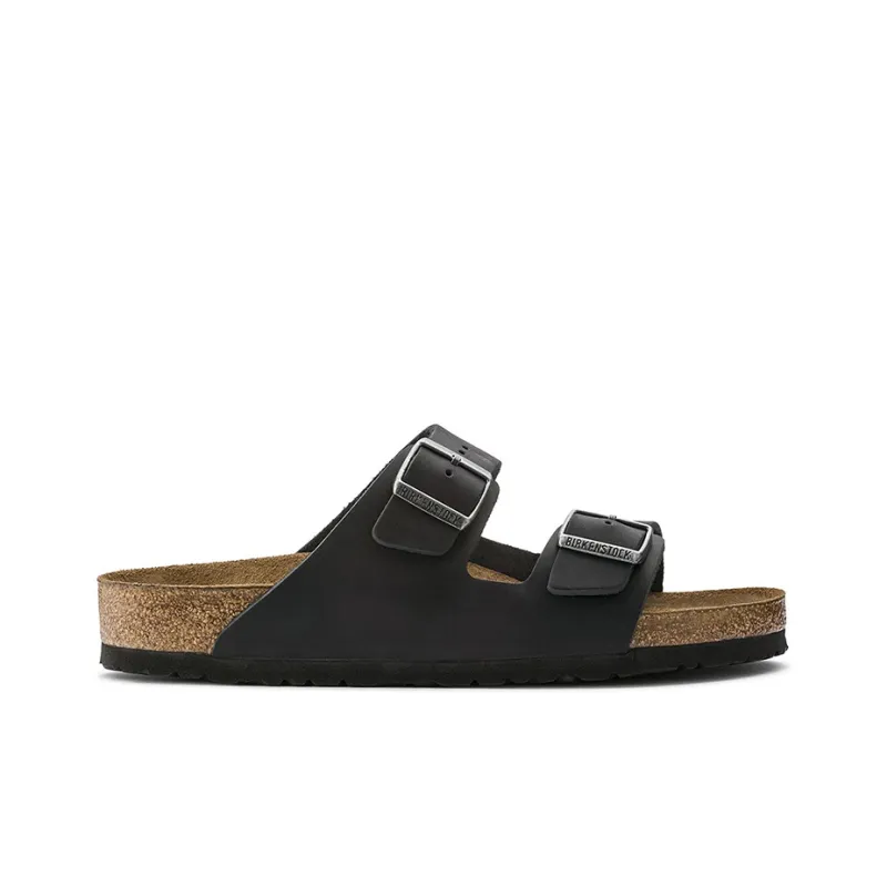 Birkenstock Arizona Oiled Nubuck Leather Narrow Fit Sandals 'Black'-1