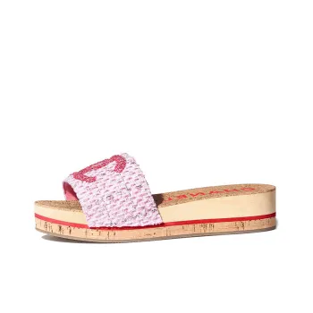 CHANEL Slide Slippers Women's Pink