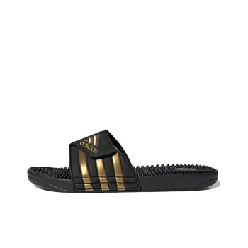 Adidas Adissage Slides Core Black Gold Metallic