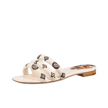 LOUIS VUITTON Appeal Sandals 'White With Black Beige Monogram' Women's
