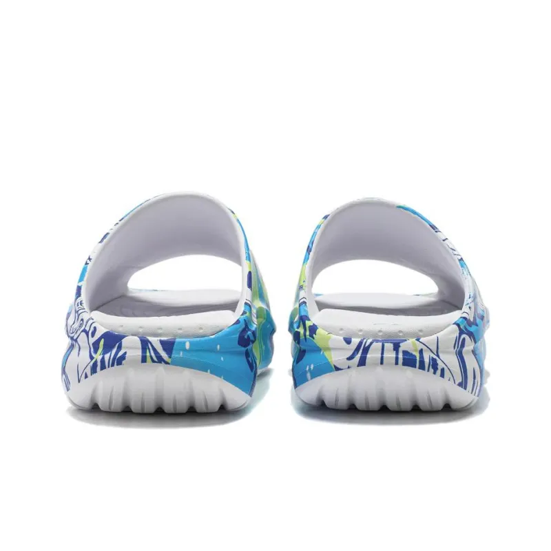 LOL x LiNing Rubber Sole Slide Slippers Unisex Blue Green-4