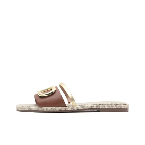 Staccato Slide Slippers Women's Brown Gold