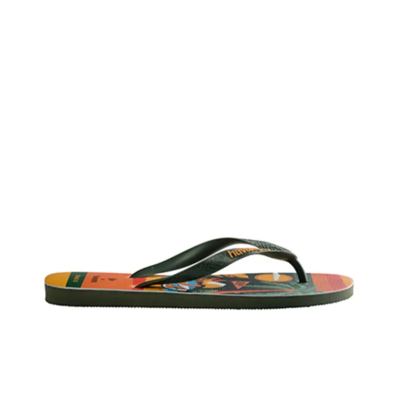 New Era x Havaianas Stylish Sandals Unisex Green Orange-2