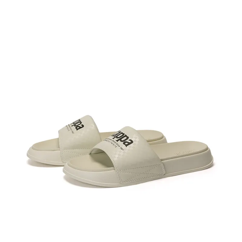 Kappa Slide Slippers Unisex Ecru Gray-2