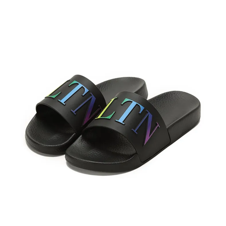 Valentino VLTN Logo Embossed Slip-On Sandals-2