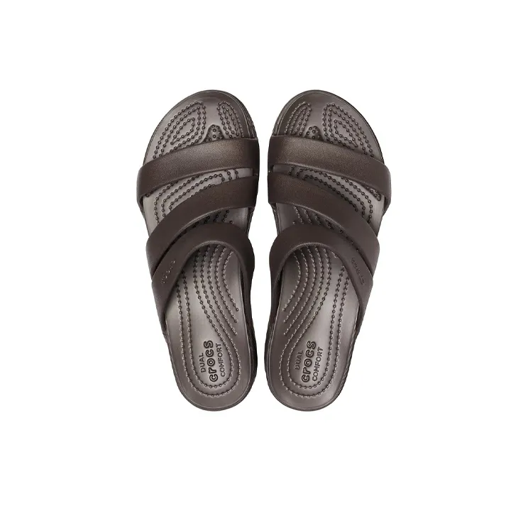 Crocs Monterey Slide Slippers Women's Dark Brown-4