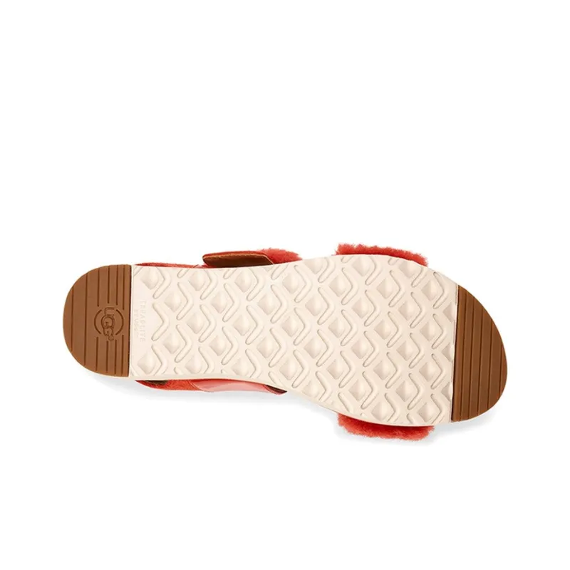 UGG Le Fluff Sports Sandals Women's Rock Red-5