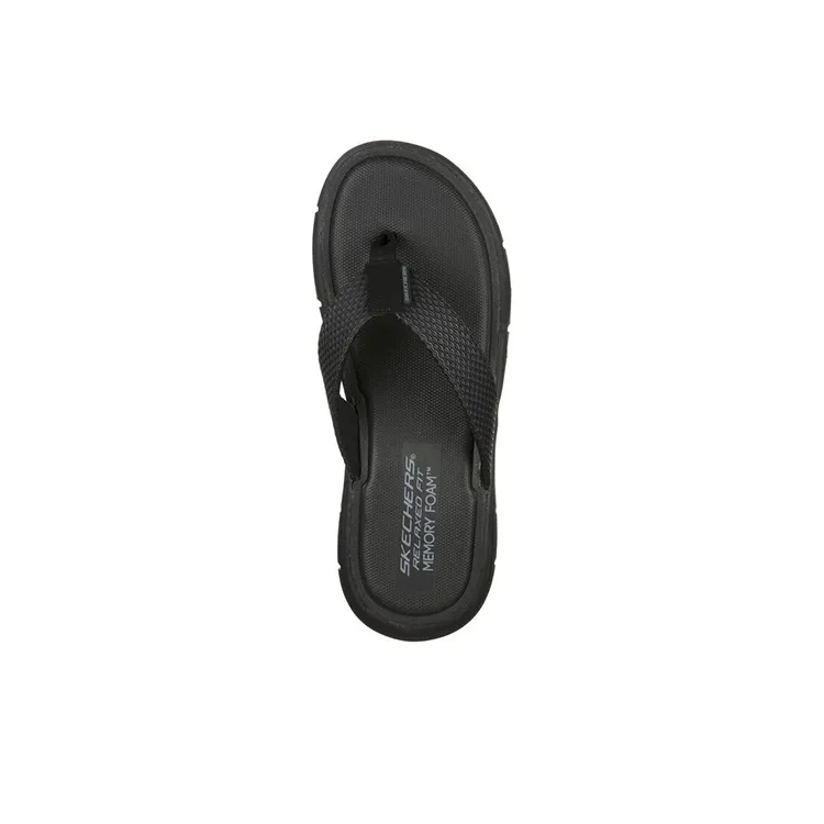Skechers Relaxed Fit Rubber Sole Slip-Resistant Slide Slippers Men's All Black-3