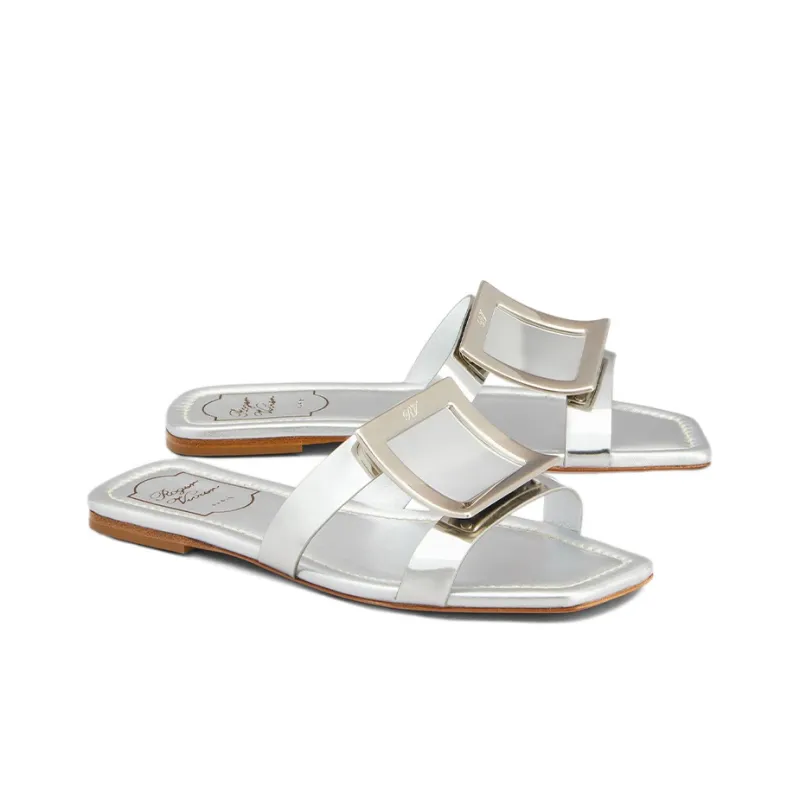 Roger Vivier Müller Slippers Women's Silver-2