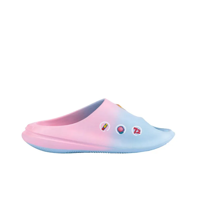 PEAK Graffiti Slide Slippers Men's Celestial Blue Fiery Pink-1
