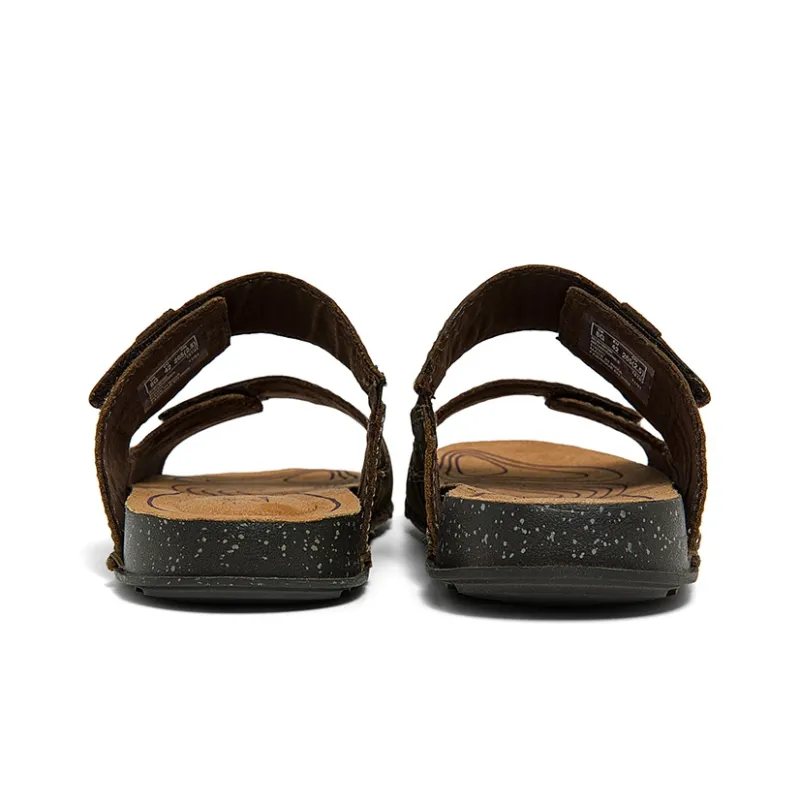 Clarks Slide Slippers Men Dark Brown-2