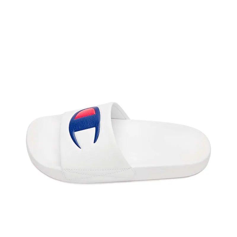 Champion Campus Rubber Sole Slip Resistant Slide Slippers Unisex White-0