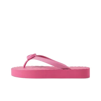 GUCCI Chevron Thong Sandal Pink Rubber Women's