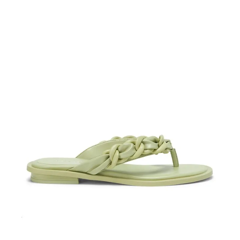 CHARLES&KEITH Slip-Resistant Slide Slippers Women's Gray Green-1