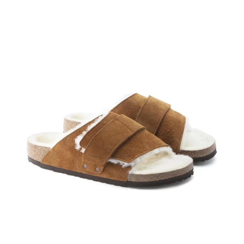 Birkenstock Slide Slippers Men's Tan Narrow Fit-2