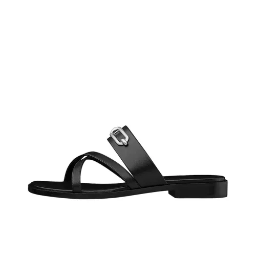 HERMES Roulis Slide Slippers Women's Black