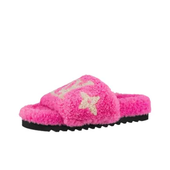 LOUIS VUITTON Paseo Comfort Slide Slippers Women's Pink