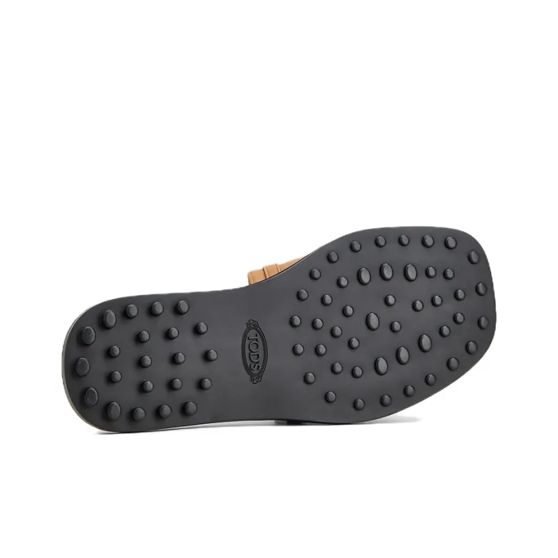 TOD'S Slide Slippers Women's Brown-4