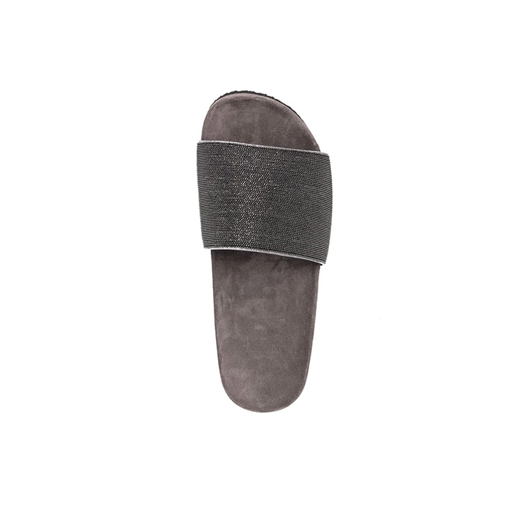Brunello Cucinelli Precious Flat Slide Sandals Women's US W