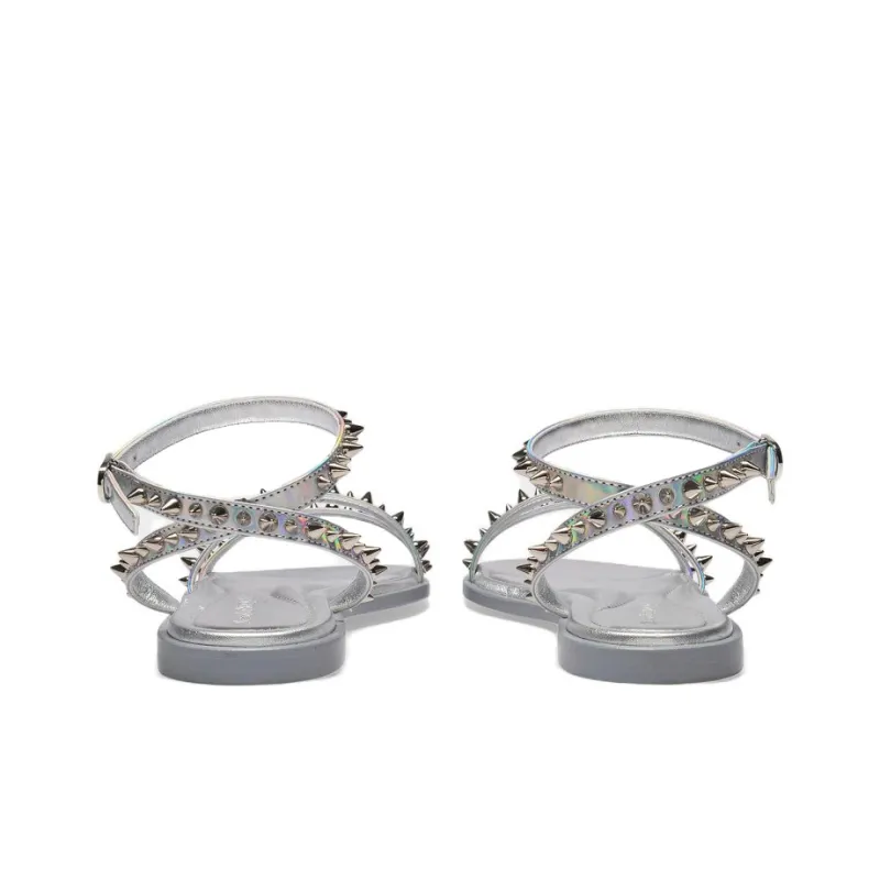 Alexander McQueen Strap Sandals Women's Silver-3