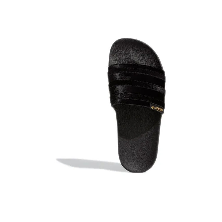 Adidas Adilette Slide 'Black Gold Metallic' Women's-4