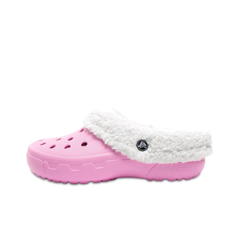 Crocs Mommoth Evo Clog Lightweight Wear resistant Stay Warm Sports Slippers Pink-0