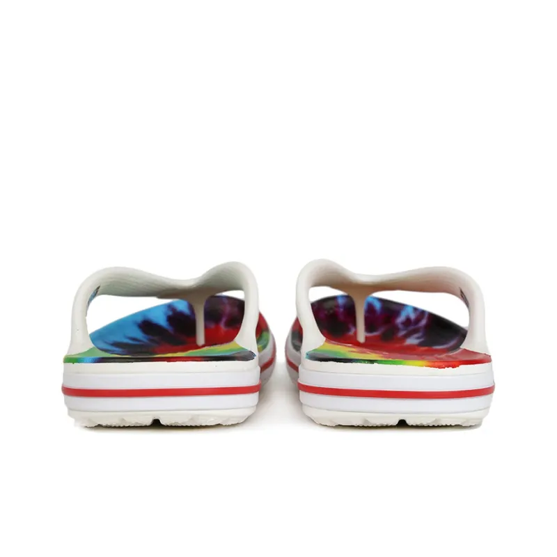 Crocs Tie Dye Pattern Flip Flops Slippers White Unisex 'White'-2