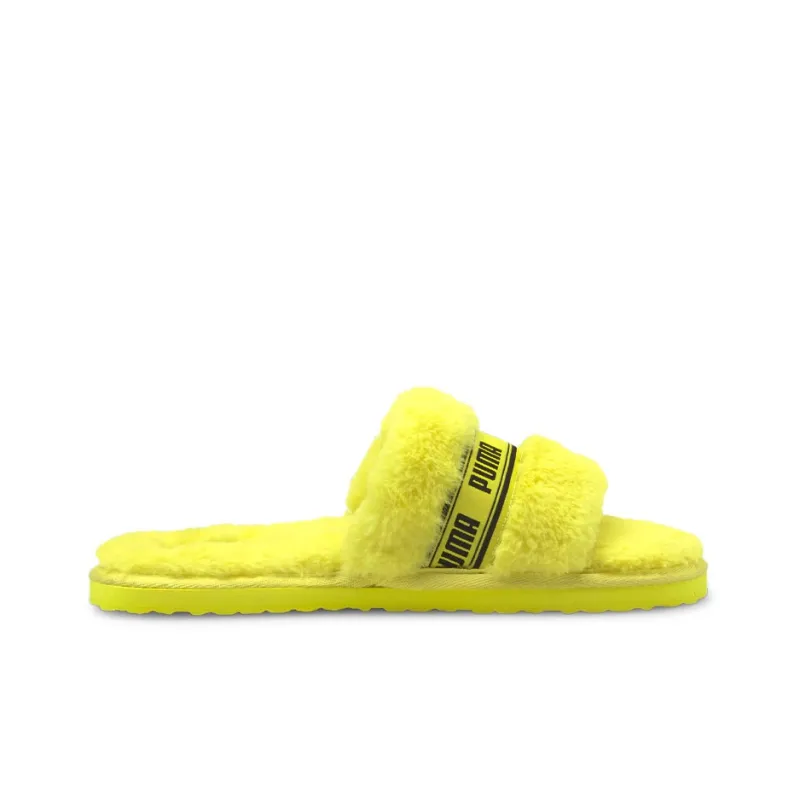 PUMA Fluff Slides 'Fluo Yellow' Women's-1
