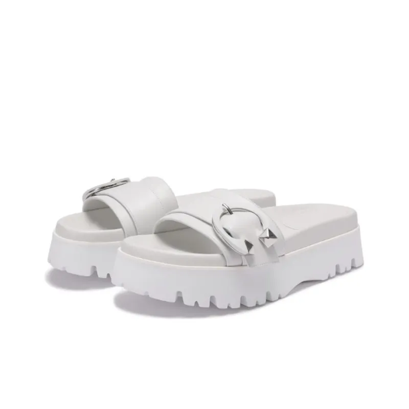 Jimmy Choo Slide Slippers 5.5cm Women's White-2