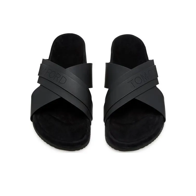 TOM FORD Odor-Resistant Slide Slippers Men's Black-2