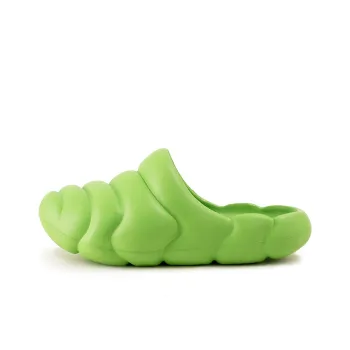 GOTO EVA Abrasion Resistant Slip Resistant Closed Toe Slippers Unisex Green Apple