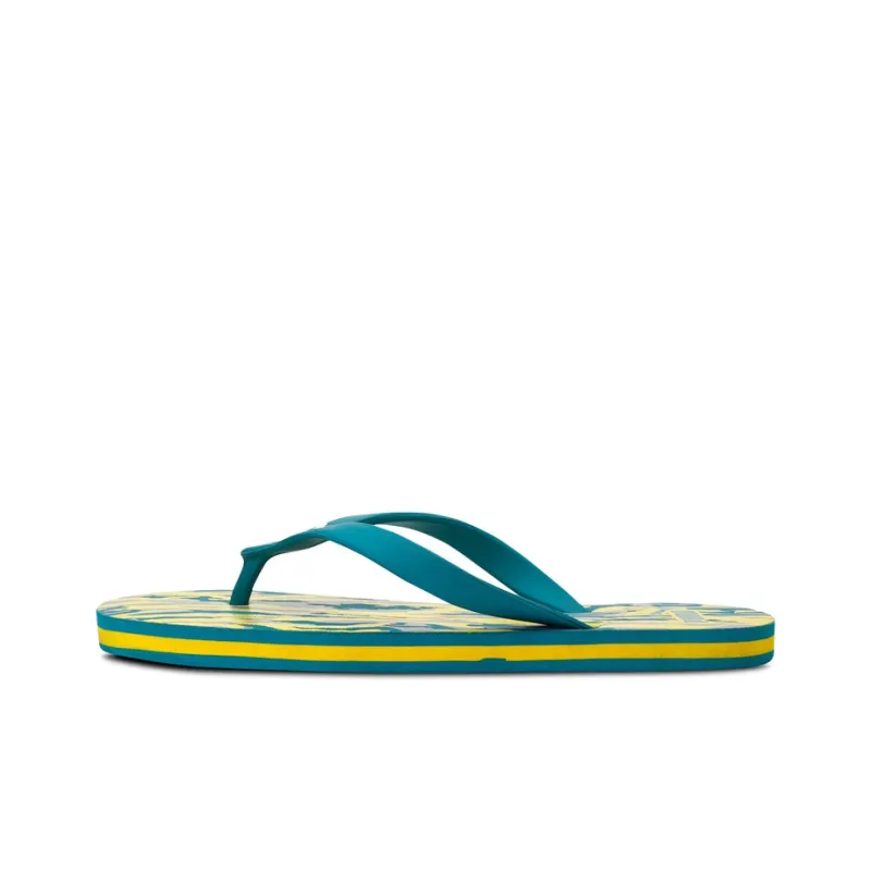 PUMA Rapido 3 Rubber Sole Totem Slip-Resistant Slippers Men's Blue Yellow-0