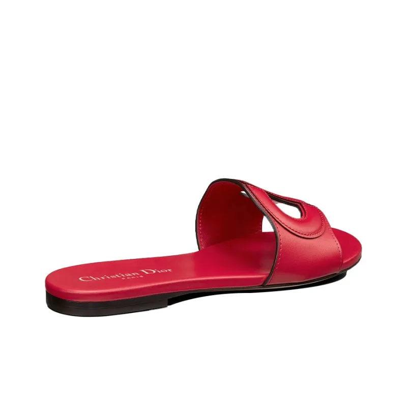 DIOR D-Club Slide Slippers Women's Red-3