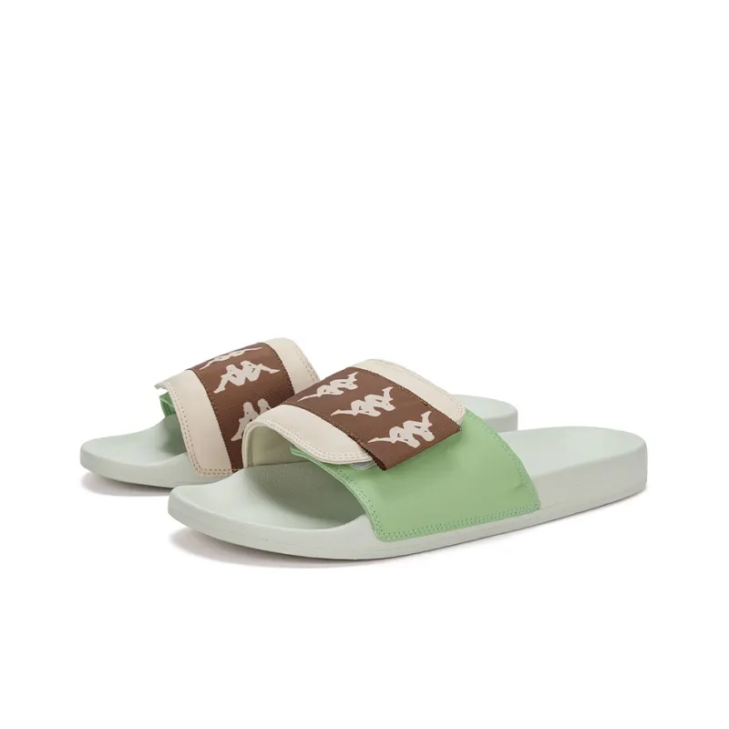 Kappa Slip Resistant Slide Slippers Unisex Green Brown-2