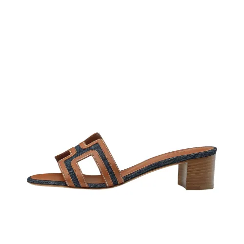 HERMES Oasis Slide Slippers Women's Brown