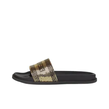 FENDI Fendace Logo Metal Mesh Sliders