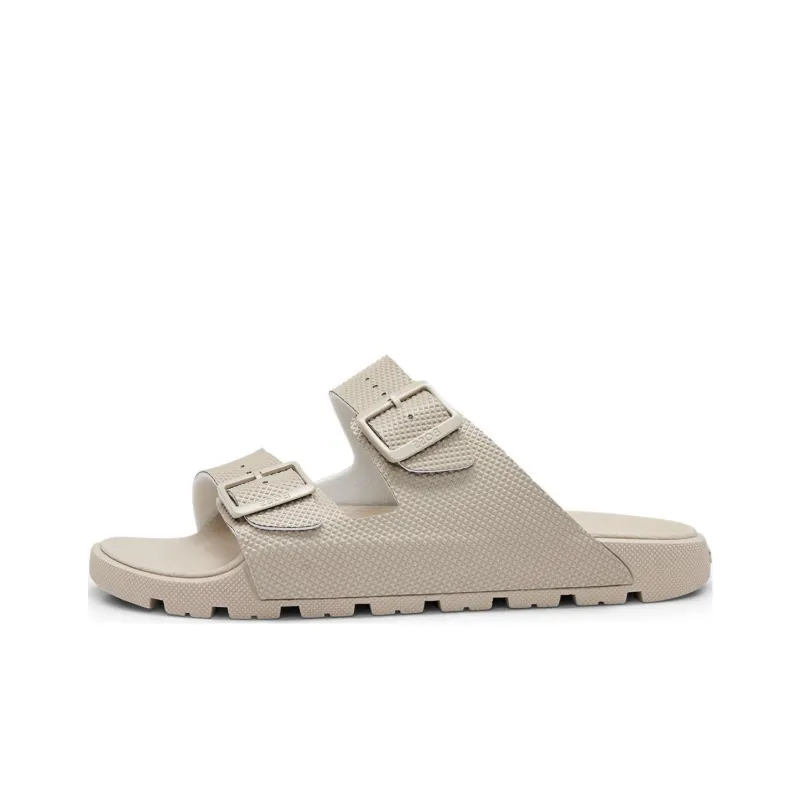 HUGO BOSS Rubber Sole Slip Resistant Slide Slippers Men's Light Beige-0