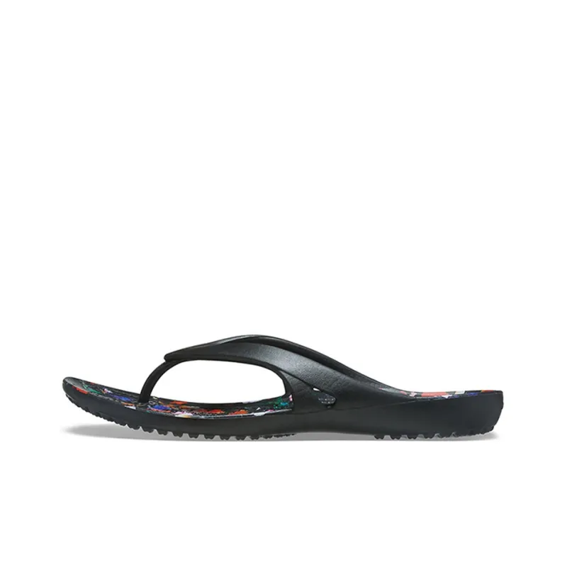 Crocs Kadee 2 Printed Flip Minimalistic Casual Flip Flops Black Women's-0