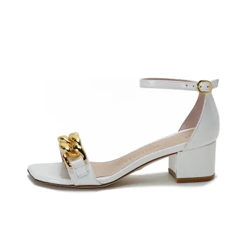 Stuart Weitzman/SW One Strap Sandals Women's White Gold