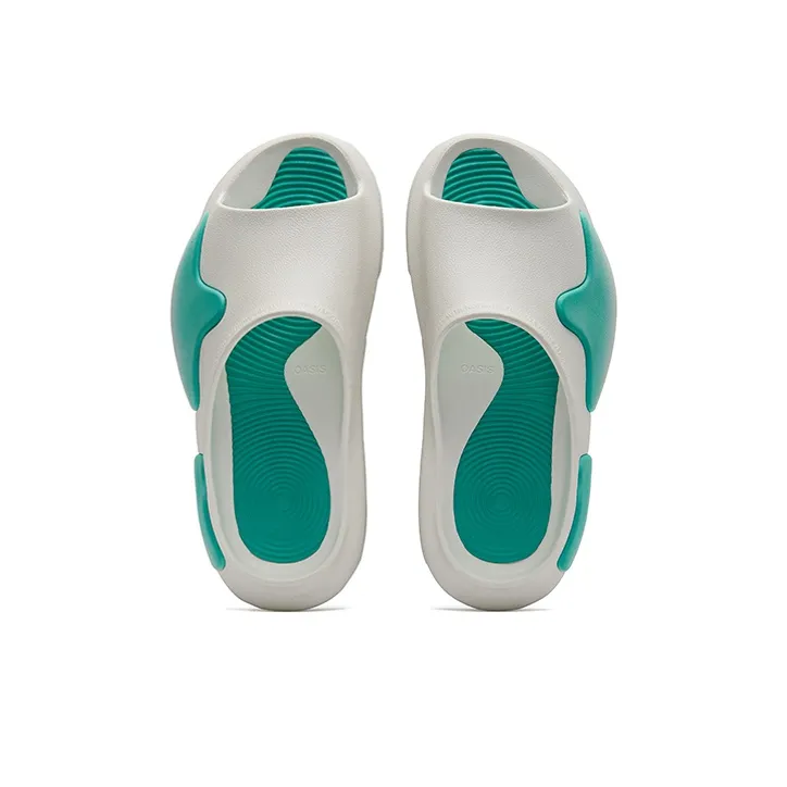 EQLZ EQUALIZER OASIS Quiet Slide Slippers Unisex Tide Green-3